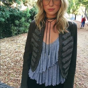 Free People Embellished Band Jacket